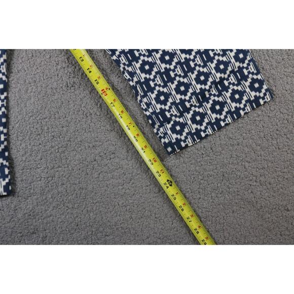 Bryn Walker Pants S Wide Leg Linen Aztec Print Blue White Italian Fabric USA - Picture 8 of 9